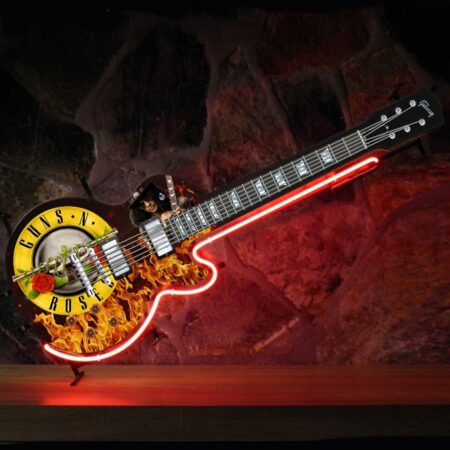Guns 'N' Roses Gibson Gitaar Neon Verlichting 119 x 45 cm - Rood