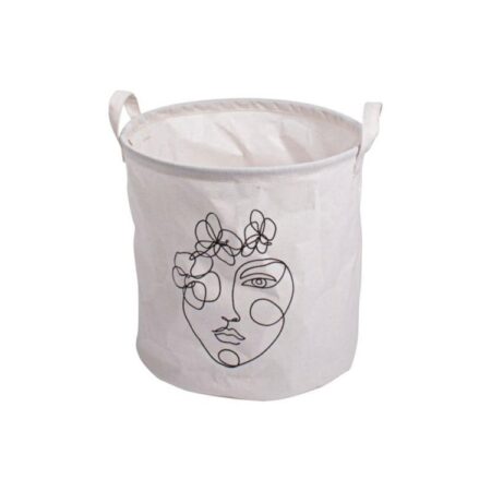 Gusta Opbergzak gezicht Ø30x30cm wit | Gusta
