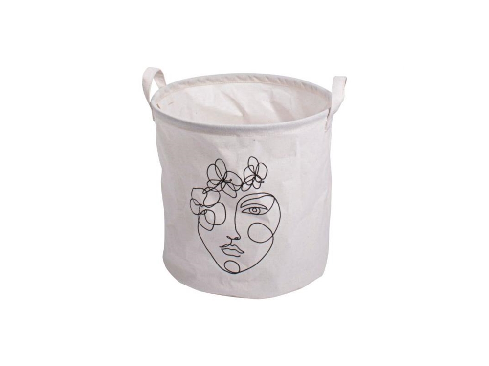 Gusta Opbergzak gezicht Ø30x30cm wit | Gusta