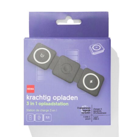 HEMA 3 in 1 draadloos oplaadstation | HEMA