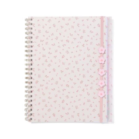 HEMA 4-in-1 collegeblok A4 gelinieerd bloemen (multicolor) | HEMA