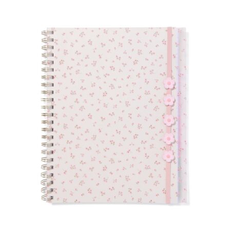HEMA 4-in-1 collegeblok A4 gelinieerd bloemen (multicolor) | HEMA