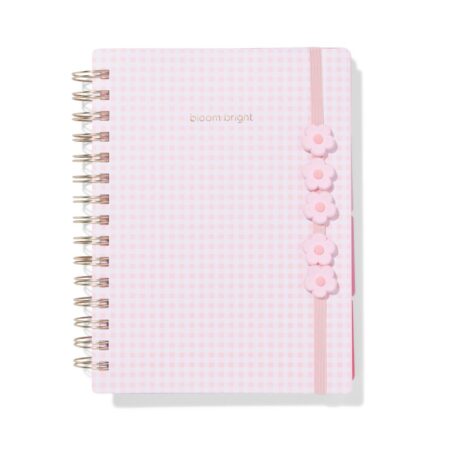 HEMA 4-in-1 collegeblok A5 gelinieerd bloemen (multicolor) | HEMA