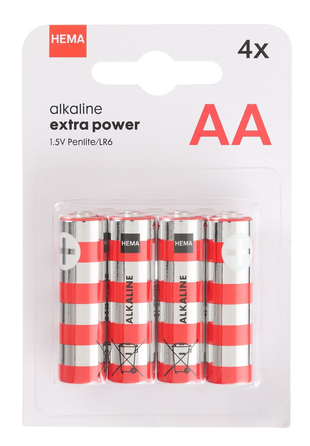 HEMA AA alkaline extra power batterijen - 4 stuks | HEMA