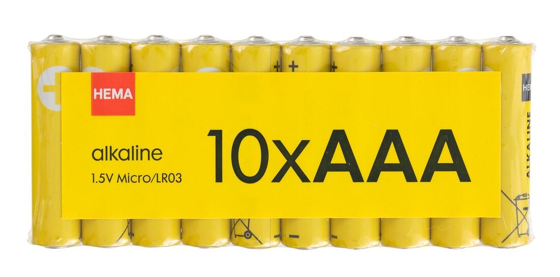 AAA alkaline batterijen - 10 stuks