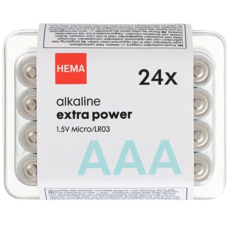 AAA alkaline extra power batterijen - 24 stuks