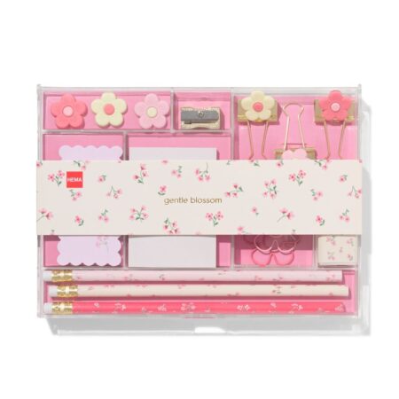 HEMA Accessoiresset schrijfwaren bloemen (multicolor) | HEMA