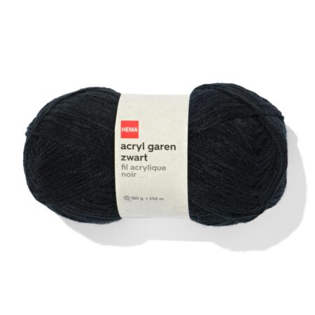 HEMA Acryl garen zwart 100gram 250meter | HEMA