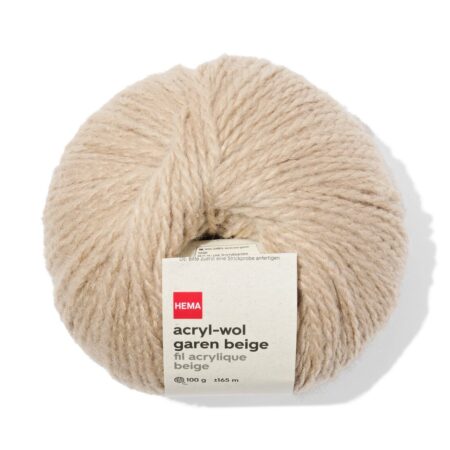 HEMA Acryl-wol garen 100g 165m beige | HEMA