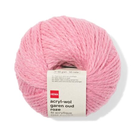 HEMA Acryl-wol garen 100g 165m oudroze | HEMA
