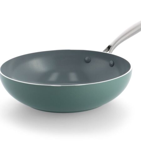 HEMA BK wokpan Ø28cm keramisch PFAS-vrij groen (groen) | HEMA