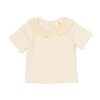 HEMA Baby T-shirt rib geborduurd ecru (ecru) | HEMA