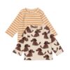 HEMA Baby T-shirts rib honden - 2 stuks beige (beige) | HEMA