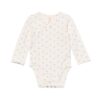 Baby meegroei overslagromper rib bloemen ecru