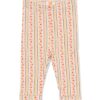 HEMA Baby meegroeilegging aansluitend rib bloemen ecru (ecru) | HEMA