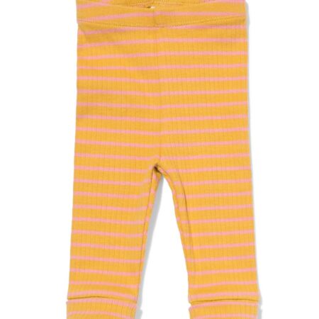 HEMA Baby meegroeilegging aansluitend rib strepen olijf (olijf) | HEMA
