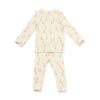 HEMA Baby meegroeipyjama rib ganzen creme (creme) | HEMA