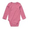 HEMA Baby meegroeiromper LENZING™ ECOVERO™ rib donkerroze (donkerroze) | HEMA