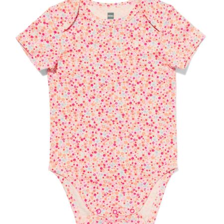 HEMA Baby meegroeiromper bloemen multicolor (multicolor) | HEMA