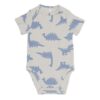 HEMA Baby meegroeiromper dino blauw (blauw) | HEMA