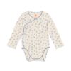 HEMA Baby meegroeiromper rib bloemen gebroken wit (gebroken wit) | HEMA