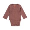 HEMA Baby meegroeiromper rib bruin (bruin) | HEMA