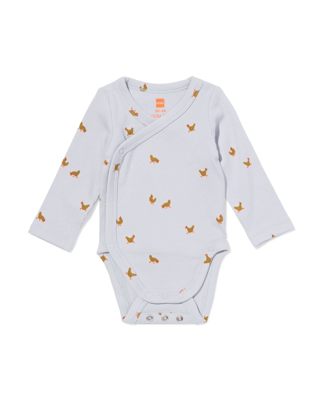 HEMA Baby meegroeiromper rib dieren groen (groen) | HEMA