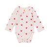HEMA Baby meegroeiromper rib hartjes lila (lila) | HEMA