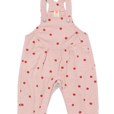 Baby tuinbroek appels roze