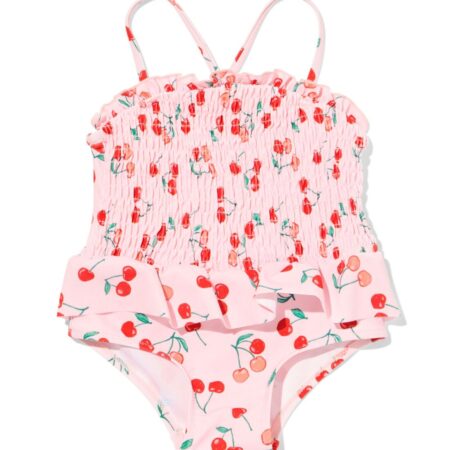 HEMA Babybadpak smock kersen roze (roze) | HEMA