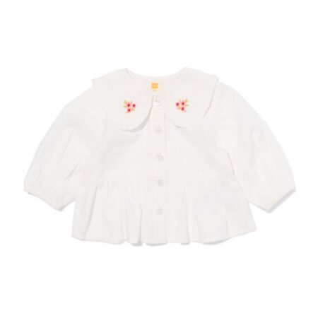 HEMA Babyblouse bloemen wit (wit) | HEMA
