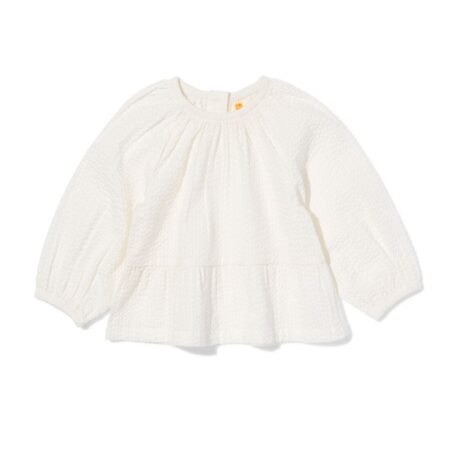 HEMA Babyblouse seersucker ecru (ecru) | HEMA