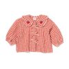 HEMA Babyblouse seersucker ruiten rood (rood) | HEMA