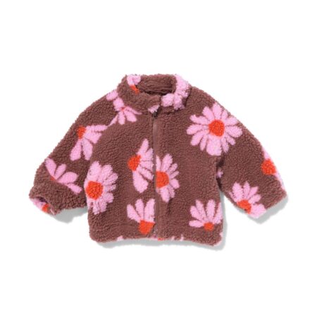 Babybomberjack teddy bloemen bruin