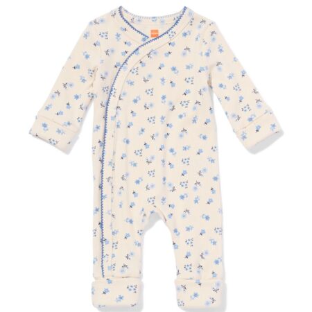 HEMA Babyboxpakje rib bloemen ecru (ecru) | HEMA