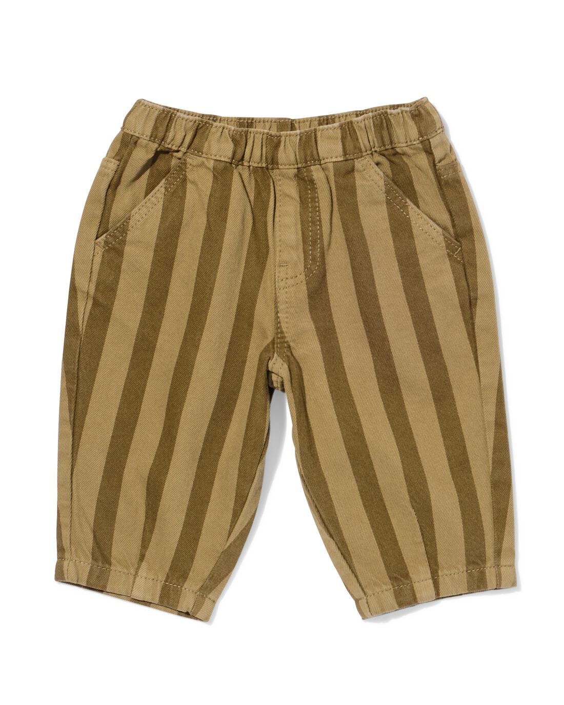 HEMA Babybroek comfy fit strepen olijf (olijf) | HEMA