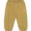 HEMA Babybroek comfy fit sweatstof gezichtje groen (groen) | HEMA