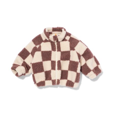 Babyjas bomberjack teddy ruiten bruin