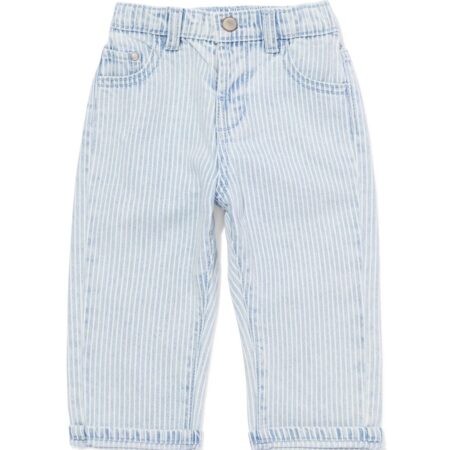 HEMA Babyjeans strepen blauw (blauw) | HEMA
