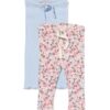 HEMA Babyleggings aansluitend ajour bloemen - 2 stuks blauw (blauw) | HEMA