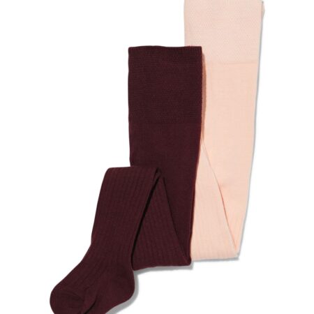 Babymaillot rib - 2 stuks bordeauxrood
