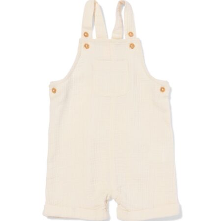 HEMA Babyplaysuit mousseline ecru (ecru) | HEMA