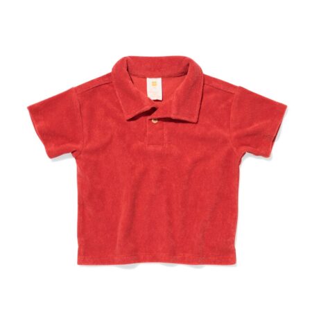 Babypolo badstof rood