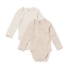 HEMA Babyromper LENZING™ ECOVERO™ rib - 2 stuks naturel (naturel) | HEMA