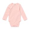 HEMA Babyromper LENZING™ ECOVERO™ rib bloemen lichtroze (lichtroze) | HEMA