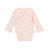 HEMA Babyromper rib bloemen lichtroze (lichtroze) | HEMA