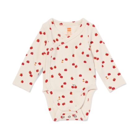 HEMA Babyromper rib fruit ecru (ecru) | HEMA