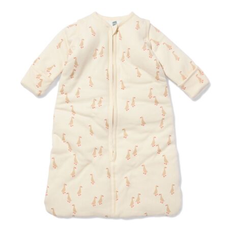 HEMA Babyslaapzak met afneembare mouwen katoen 3tog ganzen creme (creme) | HEMA