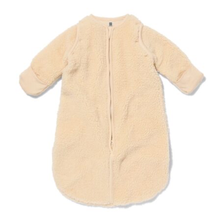 HEMA Babyslaapzak met afneembare mouwen teddy 3tog naturel (naturel) | HEMA