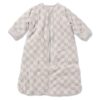 HEMA Babyslaapzak met afneembare mouwen velours 3tog blokken lichtgrijs (lichtgrijs) | HEMA